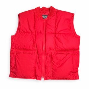 VINTAGE NAUTICA Men’s Red Quilted Down Puffer Vest Size Large